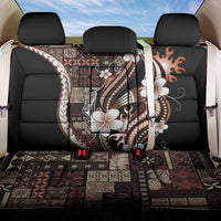 Samoa Siapo Tribal Pattern Back Car Seat Cover Brown Polynesian Plumeria Tapa Motif LT9 One Size Brown - Polynesian Pride