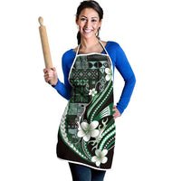Samoa Siapo Tribal Pattern Apron Forest Green Polynesian Plumeria Tapa Motif LT9 - Polynesian Pride