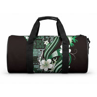 Samoa Siapo Tribal Pattern Duffle Bag Forest Green Polynesian Plumeria Tapa Motif LT9 One size Blue - Polynesian Pride
