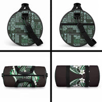 Samoa Siapo Tribal Pattern Duffle Bag Forest Green Polynesian Plumeria Tapa Motif LT9 - Polynesian Pride
