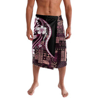 Samoa Siapo Tribal Pattern Lavalava Violet Polynesian Plumeria Tapa Motif