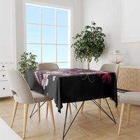 Samoa Siapo Tribal Pattern Tablecloth Violet Polynesian Plumeria Tapa Motif