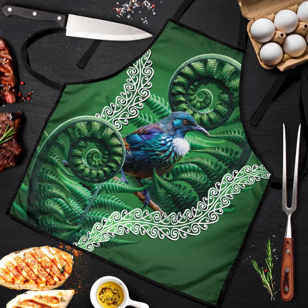 Tui Bird Koru Silver Fern Aotearoa Apron