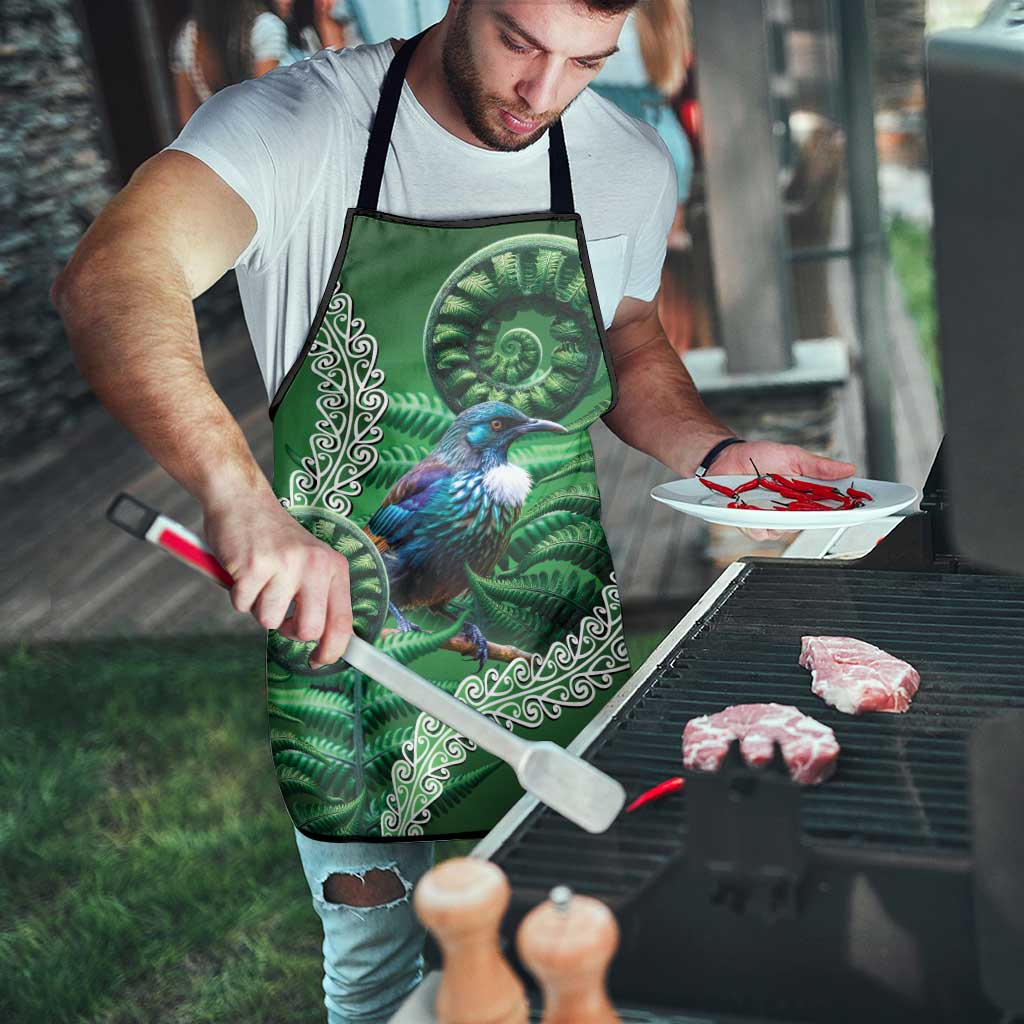Tui Bird Koru Silver Fern Aotearoa Apron