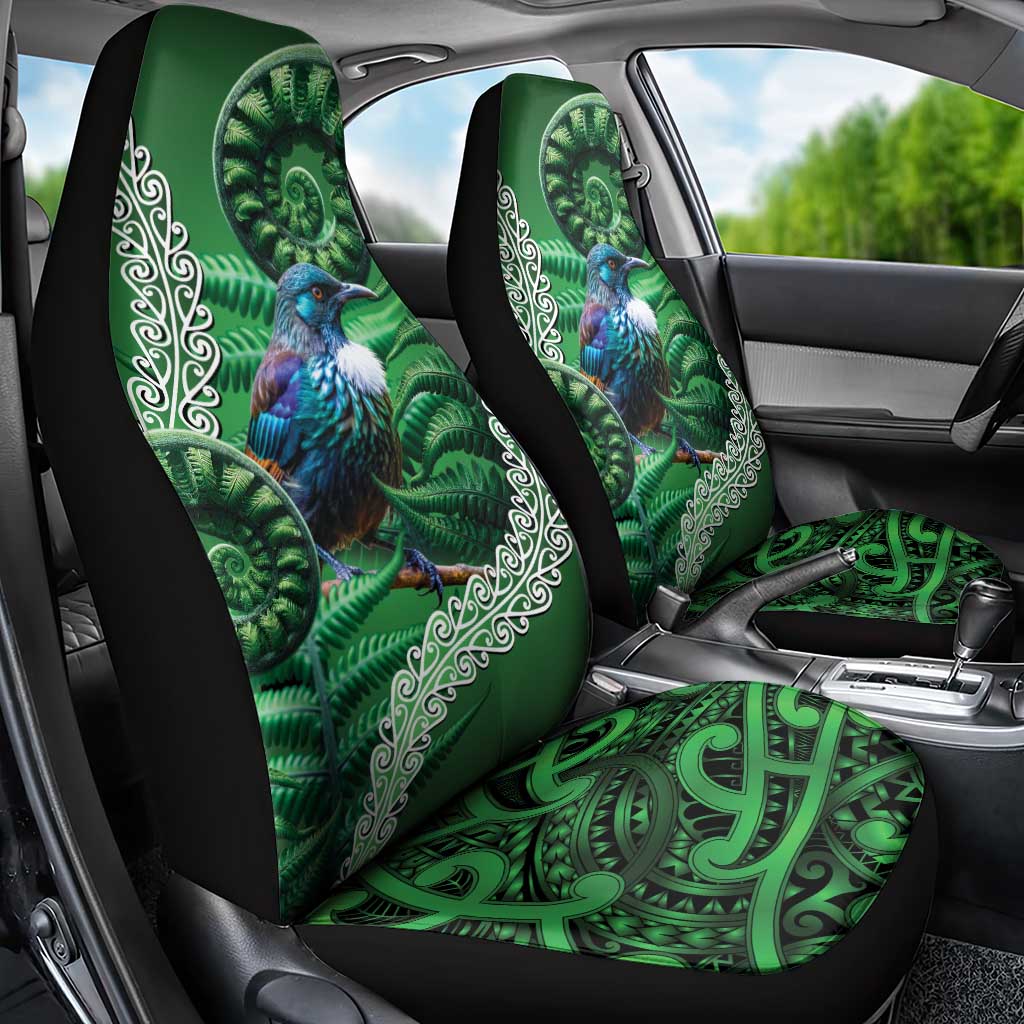Tui Bird Koru Silver Fern Aotearoa Car Seat Cover LT9 - Polynesian Pride