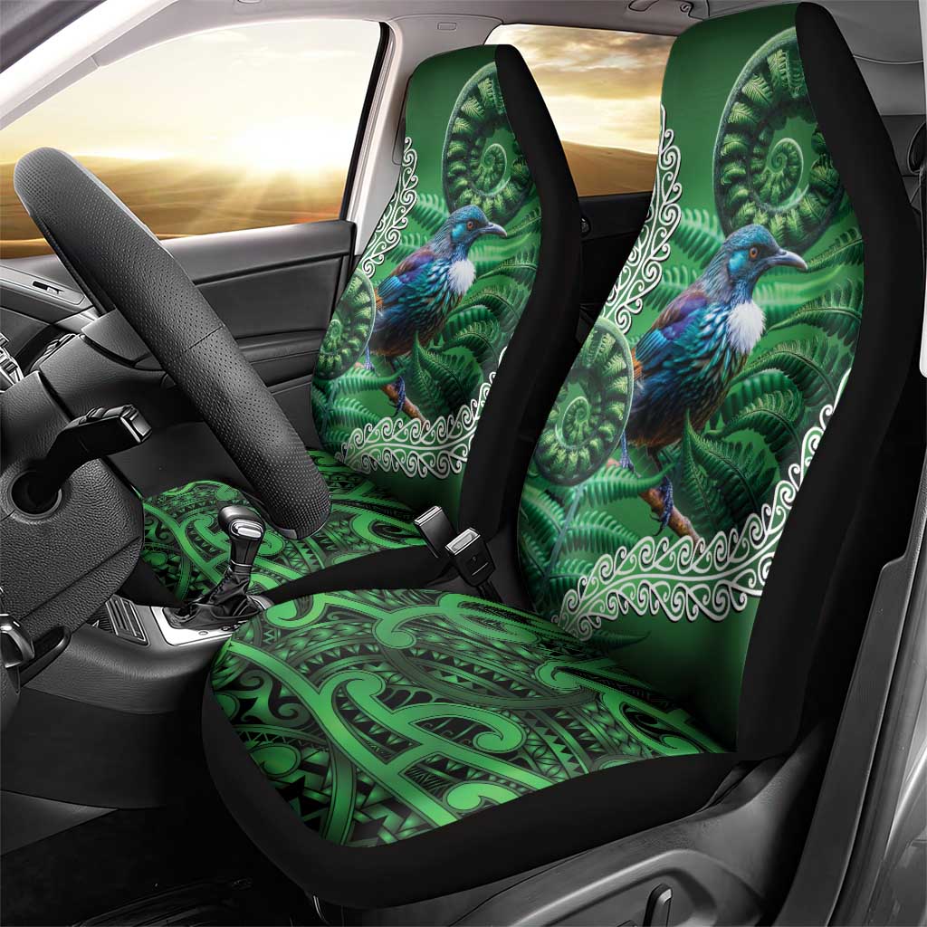 Tui Bird Koru Silver Fern Aotearoa Car Seat Cover LT9 - Polynesian Pride