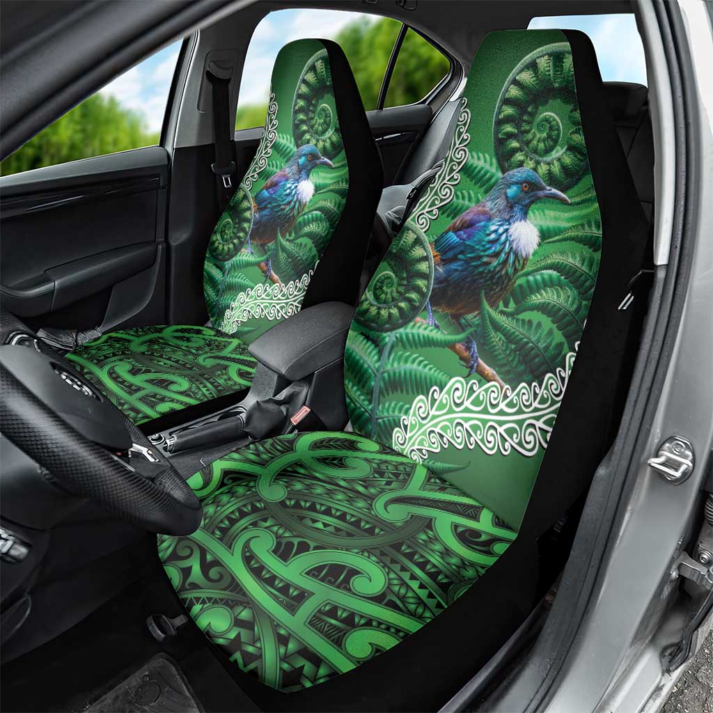 Tui Bird Koru Silver Fern Aotearoa Car Seat Cover LT9 - Polynesian Pride