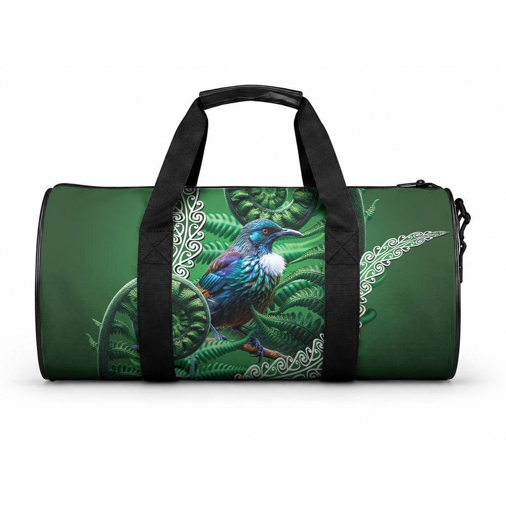 Tui Bird Koru Silver Fern Aotearoa Duffle Bag LT9 One size Blue - Polynesian Pride