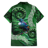 Tui Bird Koru Silver Fern Aotearoa Family Matching Summer Maxi Dress and Hawaiian Shirt LT9 - Polynesian Pride