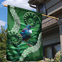 Tui Bird Koru Silver Fern Aotearoa Garden Flag