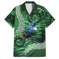Tui Bird Koru Silver Fern Aotearoa Hawaiian Shirt