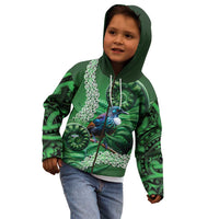 Tui Bird Koru Silver Fern Aotearoa Kid Hoodie