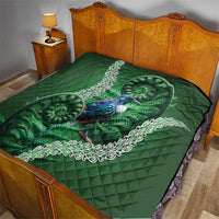 Tui Bird Koru Silver Fern Aotearoa Quilt