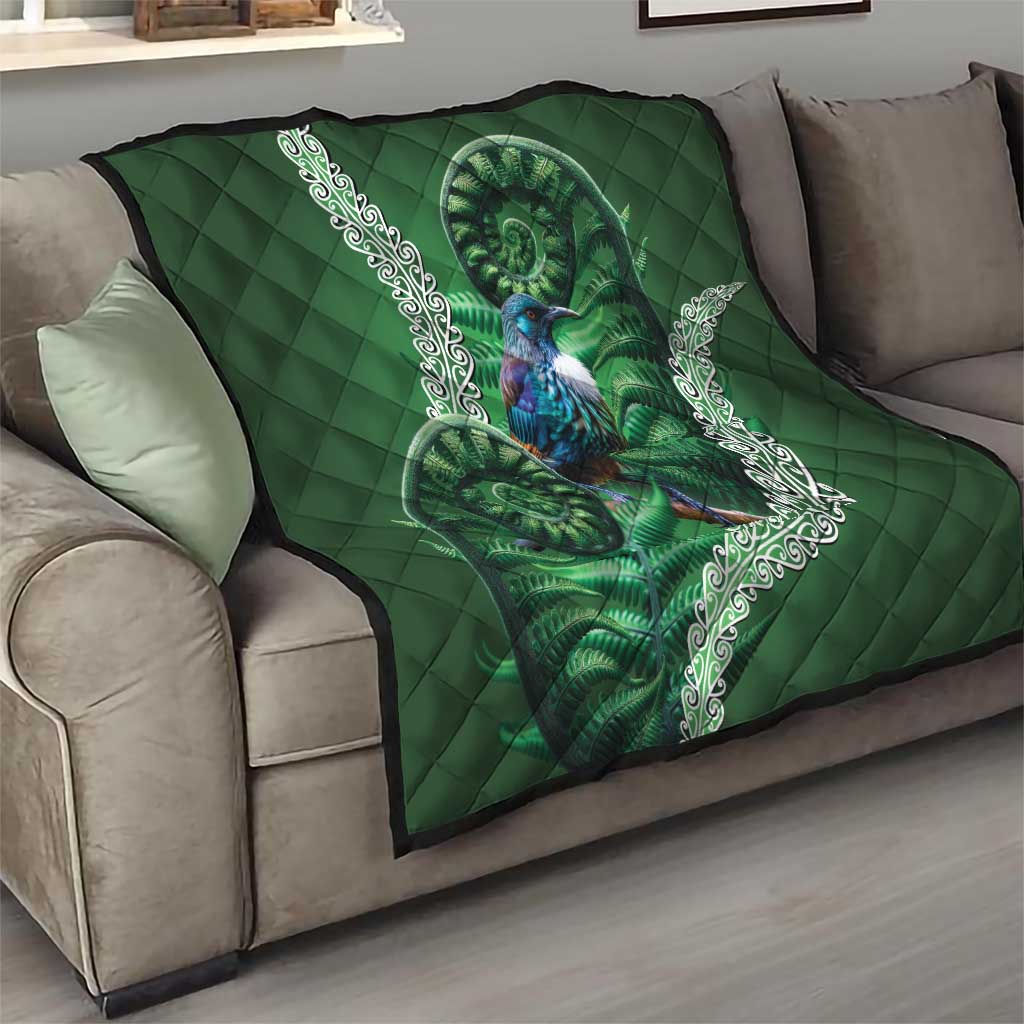 Tui Bird Koru Silver Fern Aotearoa Quilt