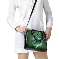 Tui Bird Koru Silver Fern Aotearoa Shoulder Handbag