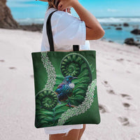 Tui Bird Koru Silver Fern Aotearoa Tote Bag