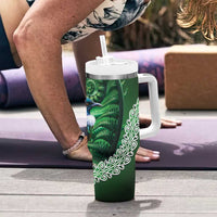 Tui Bird Koru Silver Fern Aotearoa Tumbler With Handle LT9 - Polynesian Pride