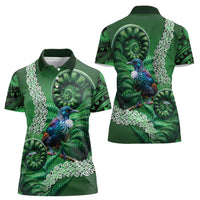 Tui Bird Koru Silver Fern Aotearoa Women Polo Shirt