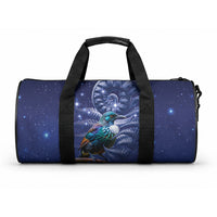Tui Bird Matariki Galaxy Duffle Bag Koru Silver Fern Aotearoa LT9 One size Blue - Polynesian Pride