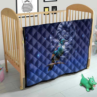 Tui Bird Matariki Galaxy Quilt Koru Silver Fern Aotearoa