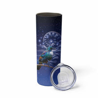 Tui Bird Matariki Galaxy Skinny Tumbler Koru Silver Fern Aotearoa