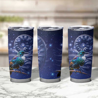 Tui Bird Matariki Galaxy Tumbler Cup Koru Silver Fern Aotearoa LT9 - Polynesian Pride