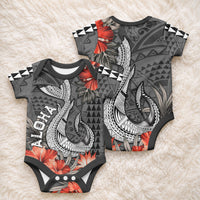 Hawaii Fish Hook Baby Onesie Polynesian Vintage Vibes LT9 - Polynesian Pride