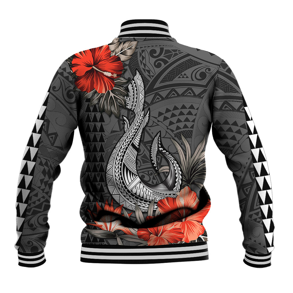Personalised Hawaii Fish Hook Baseball Jacket Polynesian Vintage Vibes LT9 - Polynesian Pride
