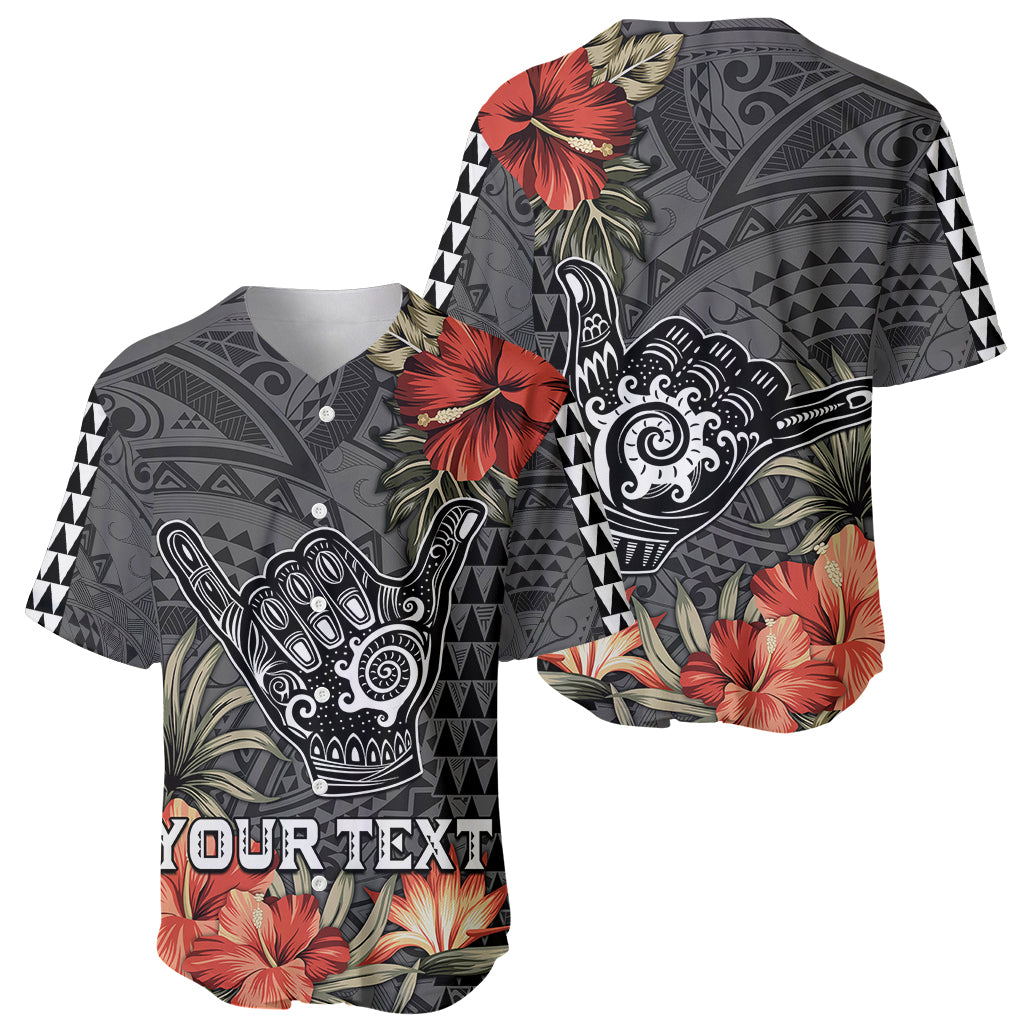 Personalised Hawaii Shaka Surf Hand Sign Baseball Jersey Polynesian Vintage Vibes LT9 - Polynesian Pride