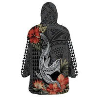 Personalised Hawaii Shark Tattoo Wearable Blanket Hoodie Polynesian Vintage Vibes LT9 - Polynesian Pride