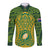 Cook Islands Rugby Long Sleeve Button Shirt Kukis Athletic Style LT9 Unisex Green - Polynesian Pride