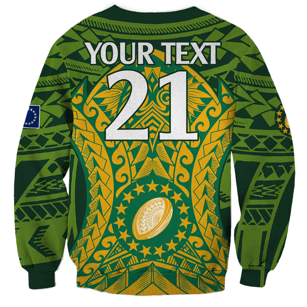 Personalised Cook Islands Rugby Sweatshirt Kukis Athletic Style LT9 - Polynesian Pride