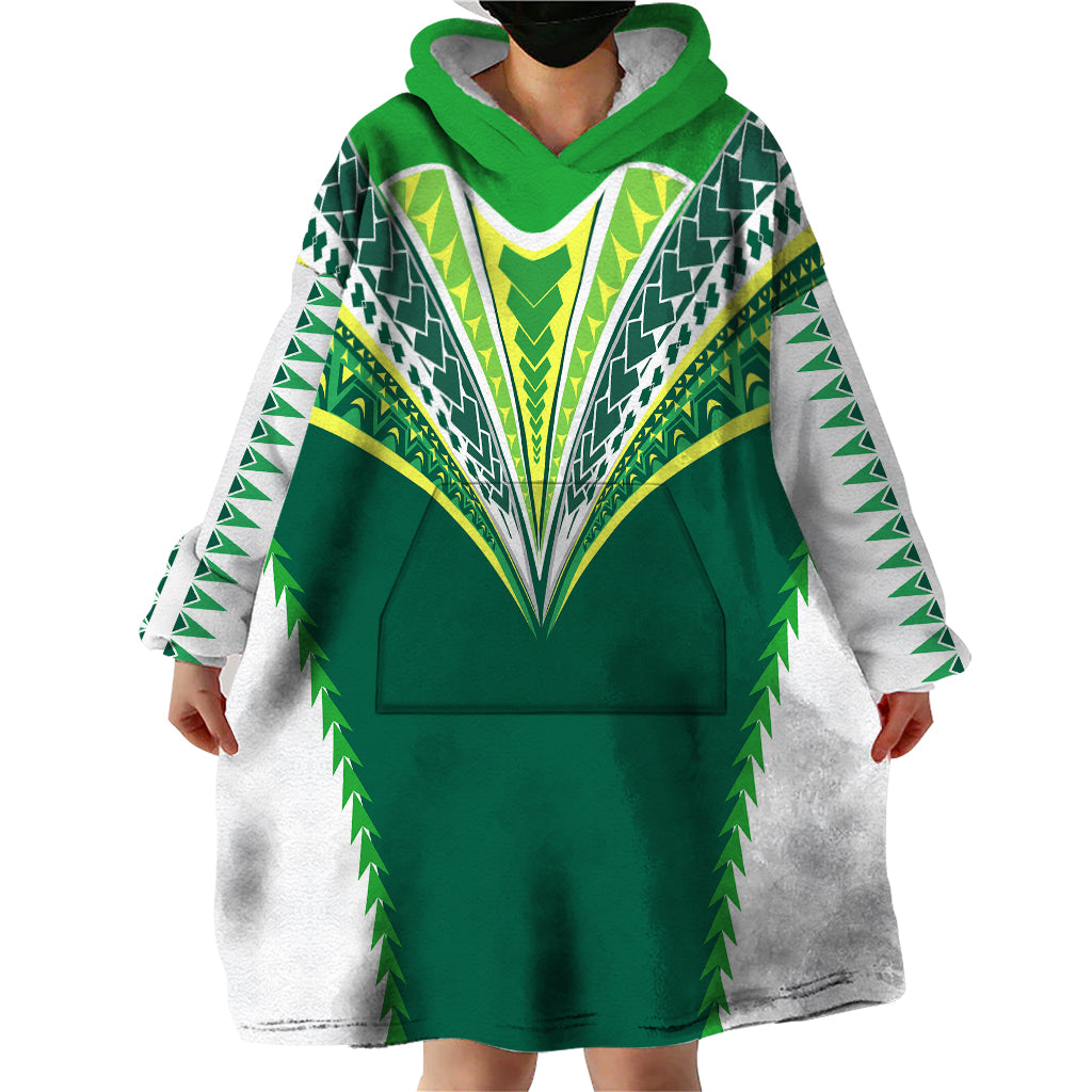 Personalised Polynesian Pride Cook Islands Rugby Wearable Blanket Hoodie No1 LT9 - Polynesian Pride