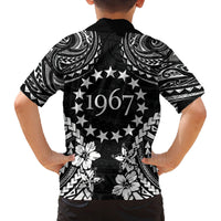 Cook Islands Ra o te Ui Ariki Est 1967 Family Matching Off The Shoulder Long Sleeve Dress and Hawaiian Shirt LT9 - Polynesian Pride
