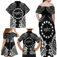 Cook Islands Ra o te Ui Ariki Est 1967 Family Matching Off Shoulder Maxi Dress and Hawaiian Shirt LT9 - Polynesian Pride