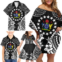 Cook Islands Ra o te Ui Ariki Est 1967 Family Matching Off Shoulder Short Dress and Hawaiian Shirt LT9 - Polynesian Pride