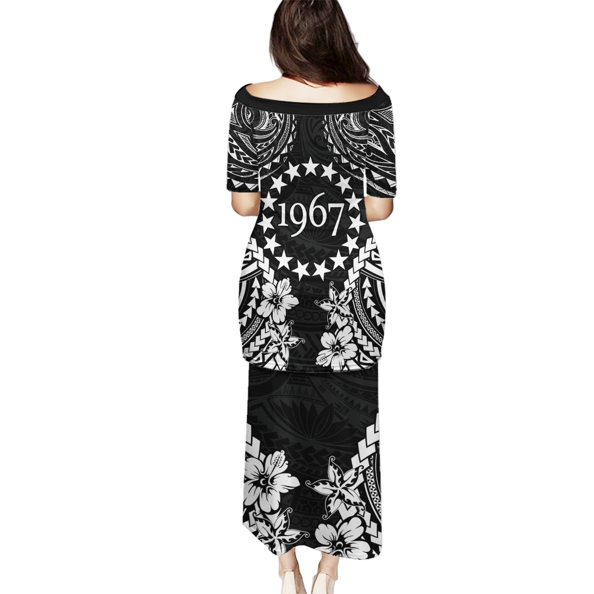 Cook Islands Ra o te Ui Ariki Est 1967 Family Matching Puletasi and Hawaiian Shirt LT9 - Polynesian Pride