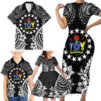 Cook Islands Ra o te Ui Ariki Est 1967 Family Matching Short Sleeve Bodycon Dress and Hawaiian Shirt LT9 - Polynesian Pride