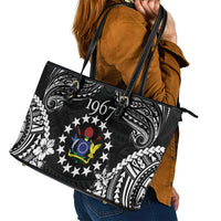 Cook Islands Ra o te Ui Ariki Est 1967 Leather Tote Bag LT9 - Polynesian Pride