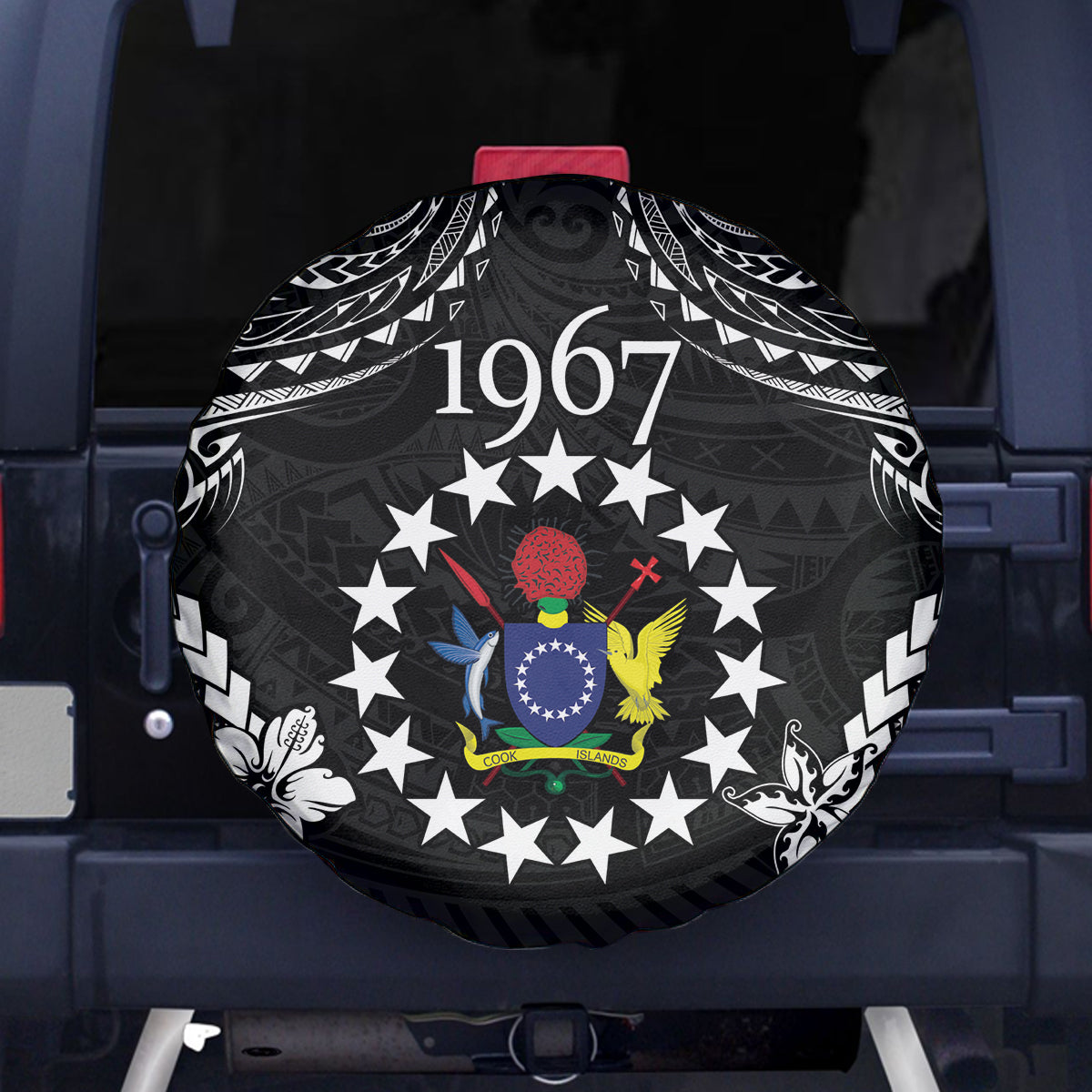 Cook Islands Ra o te Ui Ariki Est 1967 Spare Tire Cover LT9 - Polynesian Pride