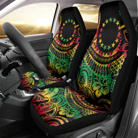 Cook Islands 15 Stars Car Seat Cover Kuki Airani Polynesian Tribal Wave Tattoo LT9 - Polynesian Pride