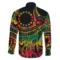 Cook Islands 15 Stars Family Matching Summer Maxi Dress and Hawaiian Shirt Kuki Airani Polynesian Tribal Wave Tattoo LT9 - Polynesian Pride
