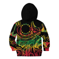 Cook Islands 15 Stars Kid Hoodie Kuki Airani Polynesian Tribal Wave Tattoo LT9 - Polynesian Pride