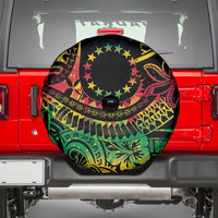 Cook Islands 15 Stars Spare Tire Cover Kuki Airani Polynesian Tribal Wave Tattoo LT9 - Polynesian Pride