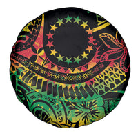 Cook Islands 15 Stars Spare Tire Cover Kuki Airani Polynesian Tribal Wave Tattoo LT9 - Polynesian Pride