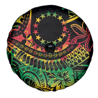 Cook Islands 15 Stars Spare Tire Cover Kuki Airani Polynesian Tribal Wave Tattoo LT9 - Polynesian Pride