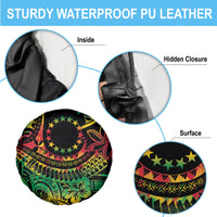 Cook Islands 15 Stars Spare Tire Cover Kuki Airani Polynesian Tribal Wave Tattoo LT9 - Polynesian Pride
