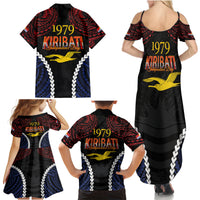 Kiribati 45th Anniversary Independence Day Family Matching Summer Maxi Dress and Hawaiian Shirt Since 1979 LT9 - Polynesian Pride