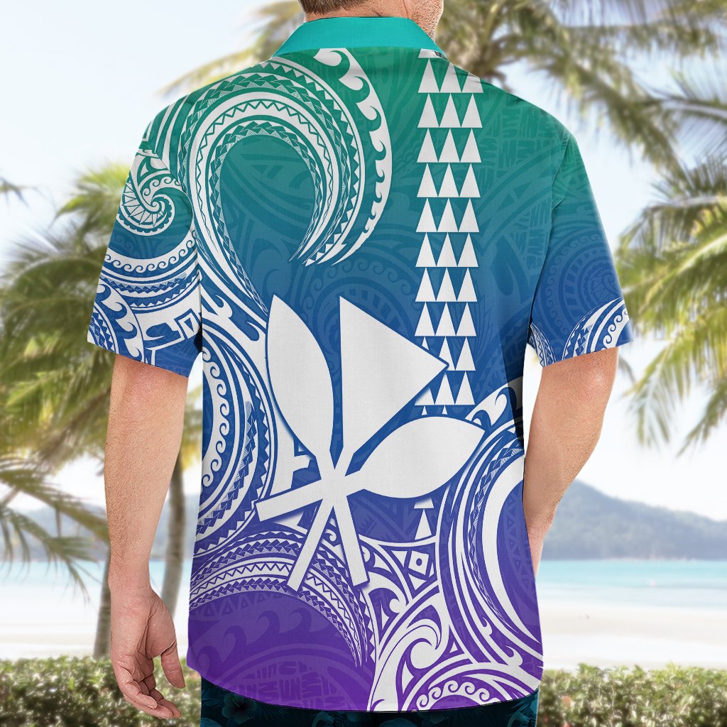Custom King Kamehameha Day Hawaii Hawaiian Shirt Paradise of the Pacific Tribal Kakau - Gradient LT9 - Polynesian Pride