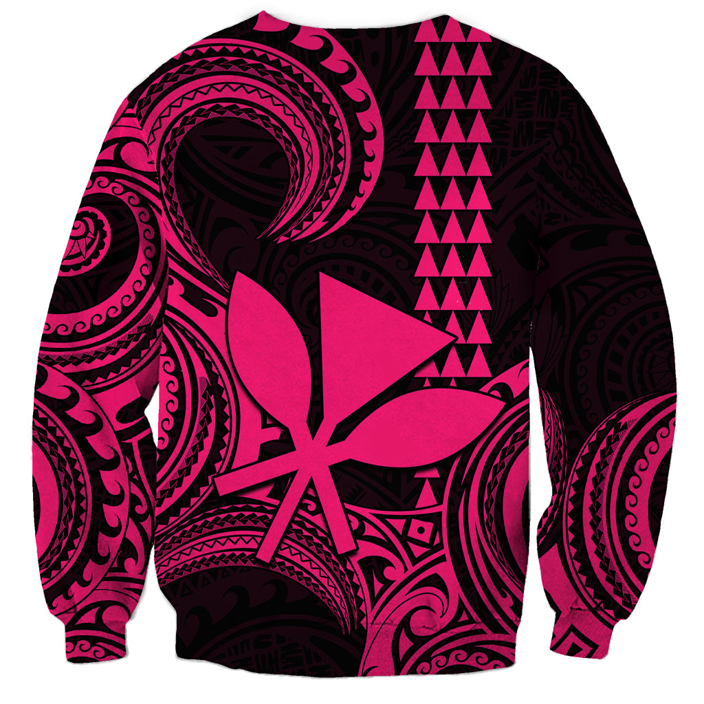 Custom King Kamehameha Day Hawaii Sweatshirt Paradise of the Pacific Tribal Kakau - Pink LT9 - Polynesian Pride